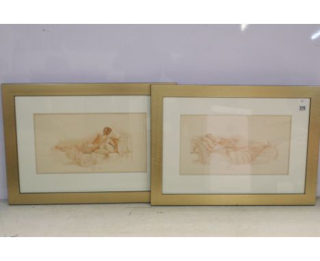 Kay Boyce, a pair: Thoughts I, pastel, signed lower centre and numbered 167/500 and Thoughts II, pastel, signed lower centre 