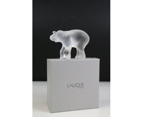 Lalique 'Timora' Elephant calf figurine, H 8cm