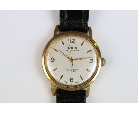 A gents Oris vintage Swiss manual wind wristwatch. 