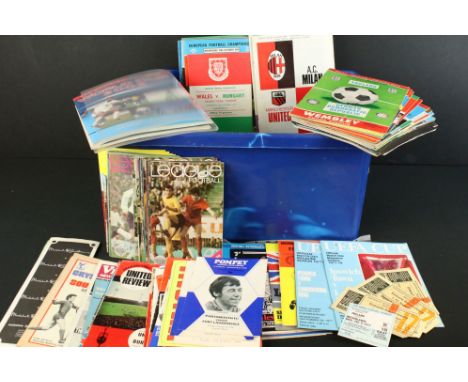 Collection of football programmes dating from the 1960s and 1970s to include various Wembley stadium matches, premier league,