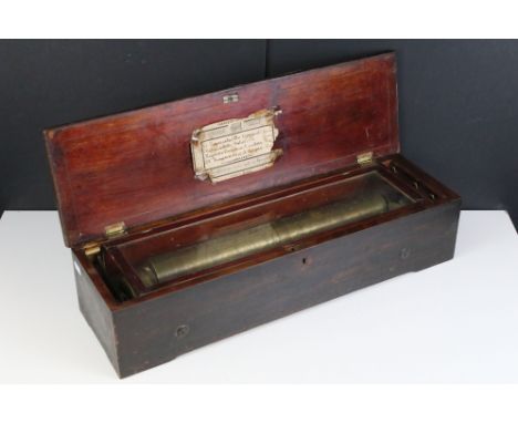 Piano - forte mandoline 4 air Langdorff music box. Working and plays well 