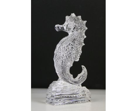 Waterford crystal seahorse, H 17.5cm