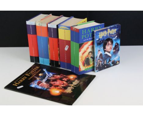 Collection of Harry potter books, each marked first edition to include, Half Blood prince, Order of the Phoenix, 2 x Deathly 