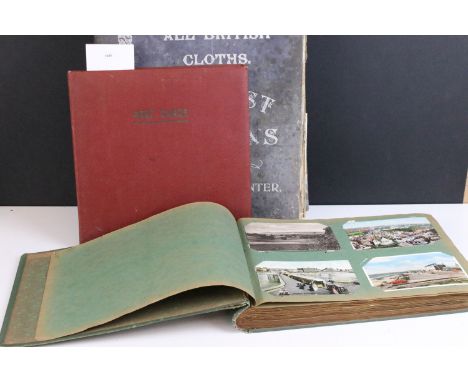 Collection of postcards and greetings cards across three albums to include one large album of greetings cards, and two of mix