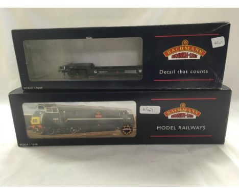 BACHMANN 060 CLASS 42 WAR SHIP ENGINE &amp; A 33 - 900D 5TON BOGIE WAGON, BOTH BOXED 