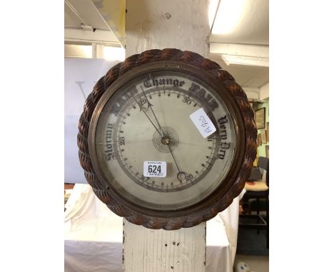 OAK CASED BAROMETER A/F