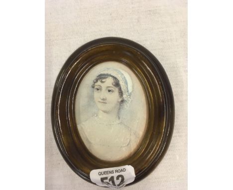 OVAL PORTRAIT OF A YOUNG GIRL WITH LACE CAP, PRINT{?}