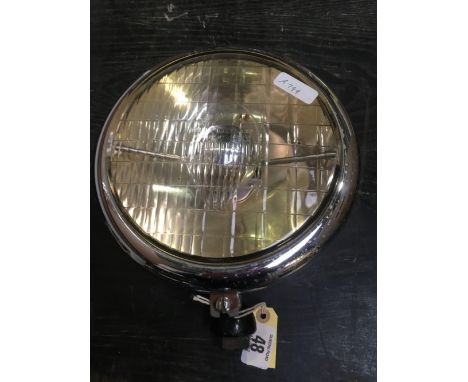 CHROME PLATED THE LUND SAFETY BEAM CAR LAMP, 6'' DIA