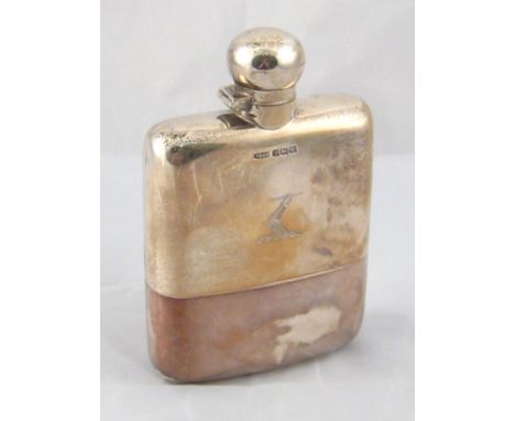 A silver hip flask and cup, James Dixon & sons, Sheffield, 1904.