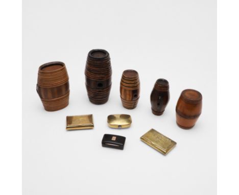 one inscribed "GEORGE BEER" below a galleon, one "R. PIRKEN 1859" and the other "M. MILLS 1859", together with a small gold m
