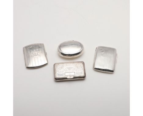 initialled, by T.H Hazelwood &amp; Co, Birmingham 1907, together with two early 20th century cigarette cases, both initialled