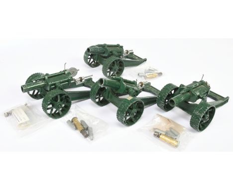 Britains - A Group of '18" Heavy Howitzer'. Comprising 4 x Set No. 9740. All with some ammunition. Conditions generally appea