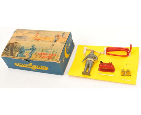 Crescent - Set NO. 1224 'Deep Sea Diver', Boxed. Post-war version. Condition generally appears Fair to Good overall (diver ha