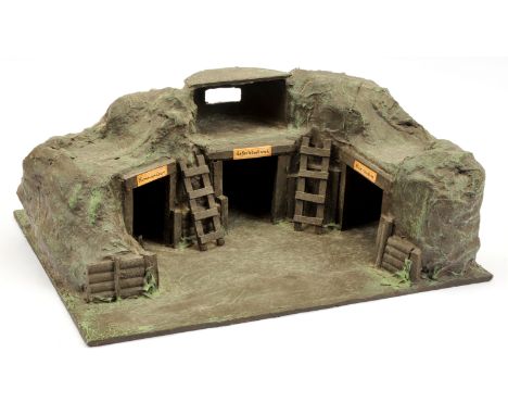 Elastolin - German Army Bunker / Diorama. Approx. dimensions: L38 x W28 x H15cm. Conditions generally appear Excellent overal