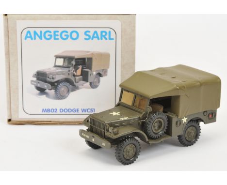 Angego Sarl (France) - 'MB02 Dodge WC51', Boxed. White metal, 1:48 scale. Manufactured in England by HartSmith Models Ltd. Co