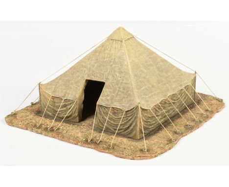 Figarti Miniatures Diorama - DIO-01 'Military Tent', Unboxed. Approx. dimensions L29 x W29 x H15cm. Conditions generally appe