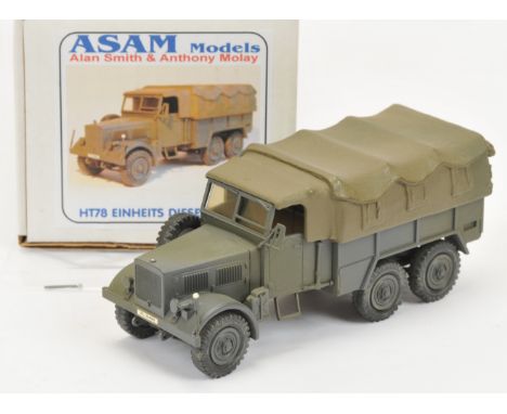 ASAM Models - 'HT78 Einheits Diesel KFZ GS Truck', Boxed. White metal, 1:48 scale. Condition generally appears Excellent over