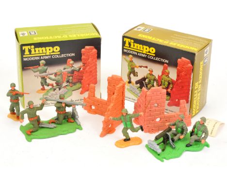 Timpo Toys - Modern Army Collection - A Pair of Boxed Sets. Comprising: Set Ref. No. 764 'Machine Gun Crew and Rifleman...' &