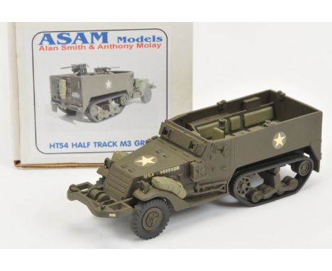 ASAM Models - 'HT54 Half Track M3 Green', Boxed. White metal, 1:48 scale. Condition generally appears Near Mint overall, cont