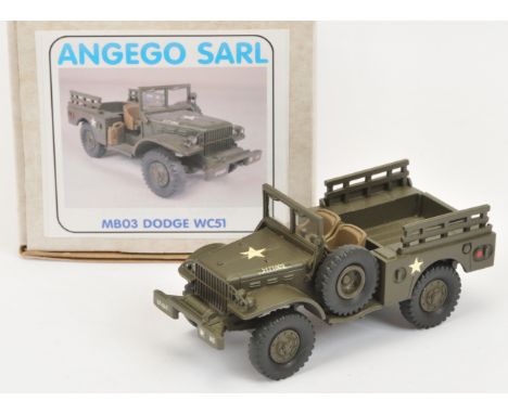 Angego Sarl (France) - 'MB03 Dodge WC51', Boxed. White metal, 1:48 scale. Manufactured in England by HartSmith Models Ltd. Co