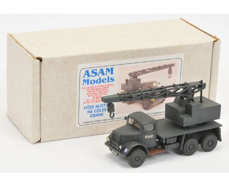 ASAM Models - 'HT32 Austin K6 Coles Crane', Boxed. White metal, 1:48 scale. Condition generally appears Near Mint overall, co