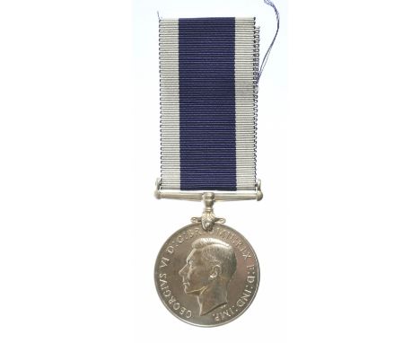 Naval Long Service and Good Conduct Medal, George VI. Awarded to: K.62161 C.G. Damarell, S.P.O. HMS Galatea. (S.P.O.= Stoker 