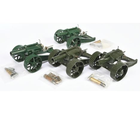 Britains - A Group of '18" Heavy Howitzer'. Comprising 4 x Set No. 2107/9740. All with some ammunition. Conditions generally 