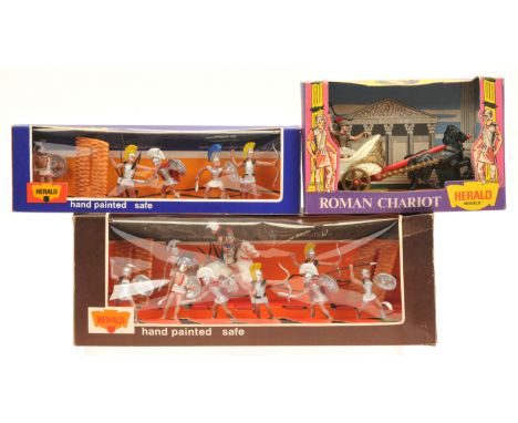 Britains Herald - A Group of Boxed Sets. Comprising sets 7590 &amp; 4596 both titled 'Trojan Warrior Boxed Set'; plus Set 459