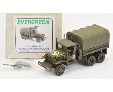 Evergreen (Netherlands) - '02H GMC 352 Covered Cargo Truck (ST)', Boxed. White metal, 1:48 scale. Condition generally appears
