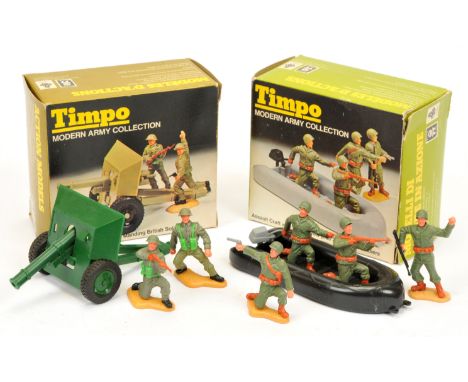 Timpo Toys - Modern Army Collection - A Pair of Boxed Sets. Comprising: Set Ref. No. 750 'Assault Craft with 2-Man Crew...' &
