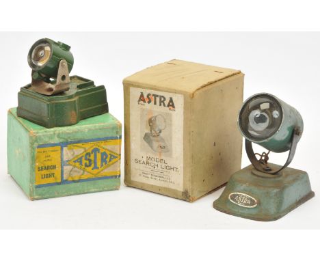 Astra - A Pair of Boxed Searchlights. Comprising: 2 x 'Model Search Light'. Both appear pre-war but different issues. Conditi