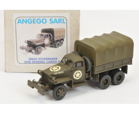 Angego Sarl (France) - 'MB40 Studebaker SWB General Cargo HT', Boxed. White metal, 1:48 scale. Manufactured in England by Har