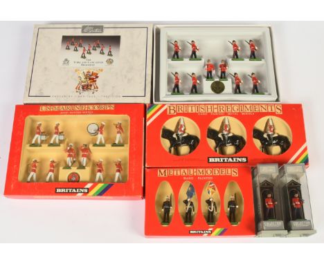 Britains Metal-Models &amp; Similar - A Group of Boxed Sets. Comprising: 7305 'U.S. Marine Corps Set...'; 7201 'Royal Marine 