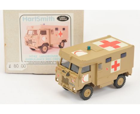 HartSmith Models Ltd - 'HT42 Landrover 101 Ambulance Red Crescent', Boxed. White metal, 1:48 scale. Condition generally appea