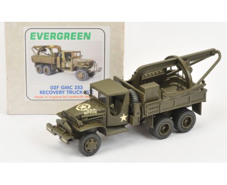 Evergreen (Netherlands) - '02F GMC 353 Recovery Truck (ST)', Boxed. White metal, 1:48 scale. Condition generally appears Near