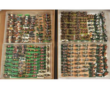 A Large Group of Painted Wargaming Figures. Most appear to be lead, 25mm scale and depicting Napoleonic cavalry or similar. C
