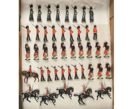 Britains - A Group of Unboxed Figures. Including: Set 1 '1st Life Guards'; Set 312 'Grenadier Guards in Greatcoats' &amp; Oth
