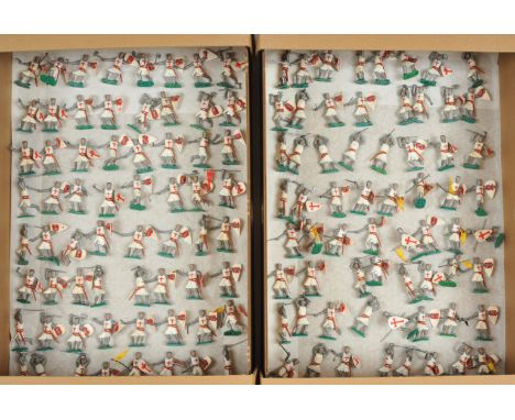 Timpo - 'Crusaders' Series - A Large Group of Foot Figures. Conditions generally appear Good to Excellent overall (some may b