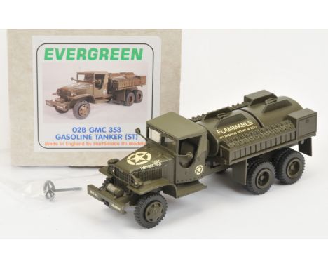 Evergreen (Netherlands) - '02B GMC 353 Gasoline Tanker (ST)', Boxed. White metal, 1:48 scale. Condition generally appears Exc
