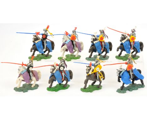 Britains Swoppets - A Group of Complete Mounted '15th Century Knights'. Circa late 1960s. Conditions generally appear Good Pl