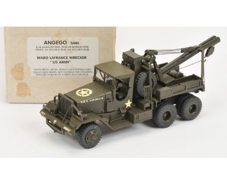 Angego Sarl (France) - 'Ward LaFrance Wrecker U.S. Army', Boxed. White metal, 1:48 scale. Manufactured in England by A Smith 