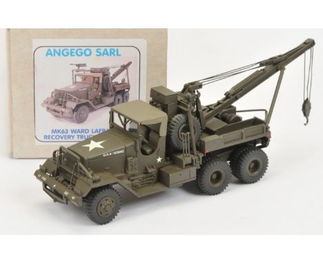 Angego Sarl (France) - 'MK63 Ward LaFrance Recovery Truck U.S. Army', Boxed. White metal, 1:48 scale. Manufactured in England