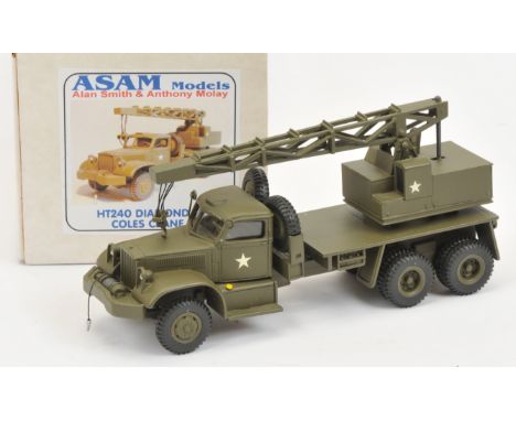 ASAM Models - 'HT240 Diamond T Coles Crane Truck', Boxed. White metal, 1:48 scale. Condition generally appears Near Mint over