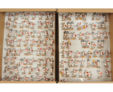 Timpo - 'Crusaders' Series - A Large Group of Foot Figures. Conditions generally appear Good to Excellent overall (some may b