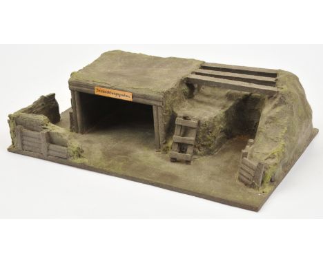 Elastolin - German Army Bunker / Diorama. Approx. dimensions: L35 x W22 x H10cm. Conditions generally appear Excellent overal