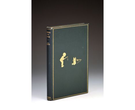 Winnie The Pooh by A A Milne with decorations by Ernest Shepard, first published 1926, in green leather bindings