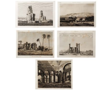 After André Dutertre (French, 1753-1862) and Francois-Michel Cecile(French, 18th/19h Century) six views of Egypt engraved by 