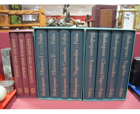 A Folio Society Books, William Shakespeare The Complete Plays, eight volumes, Folio Society Books British Myths and Legends, 