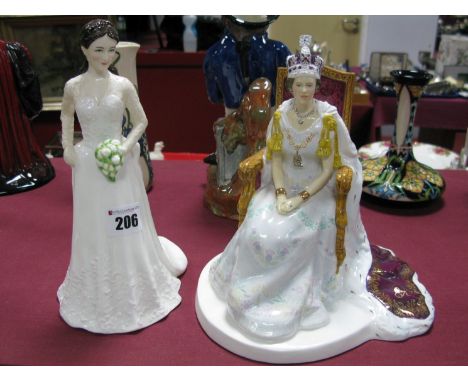 Royal Doulton "Diamond Jubilee" Figure, HN5582, limited edition no. 433/4000; Royal Worcester "Catherine, Duchess of Cambridg