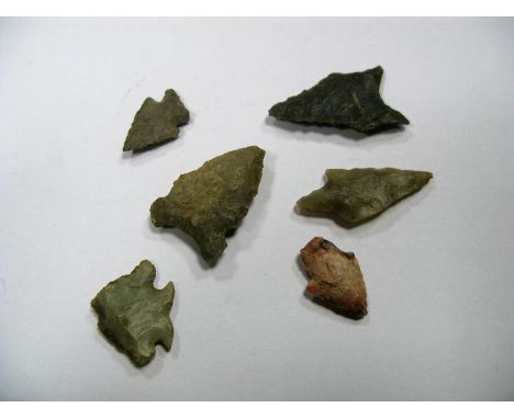 Knapped Flint Arrow Heads.